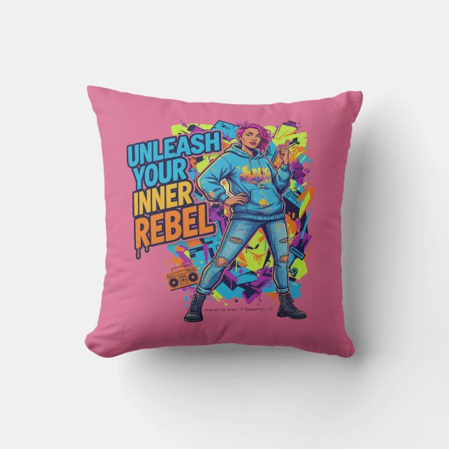 Unleash Your Inner Rebel -  Kudde (Framsida)