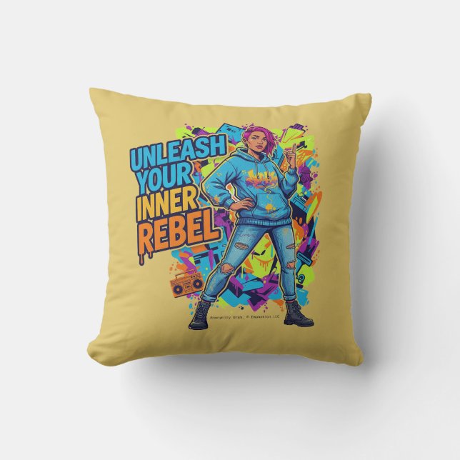 Unleash Your Inner Rebel -  Kudde (Framsida)