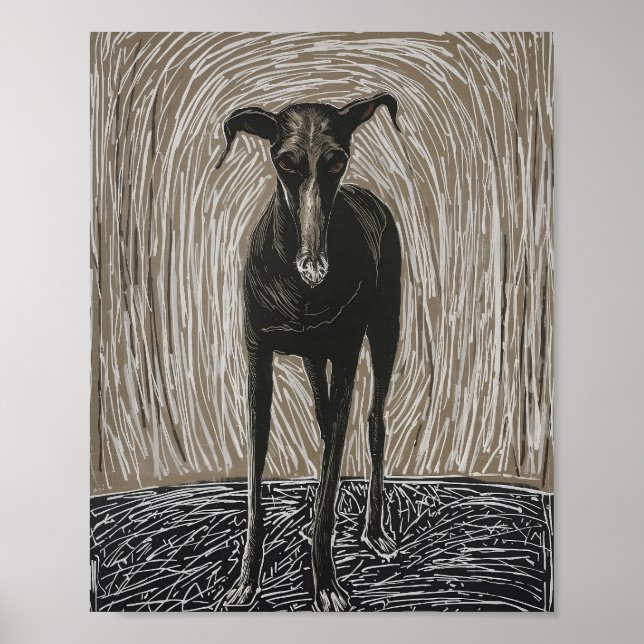 Unleashed Soul: Modern Expressionist Dog Art Poster (Framsidan)
