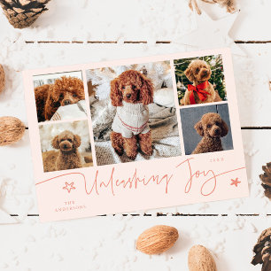 Unleashing Joy Persika Hund Flerfotos Julkort