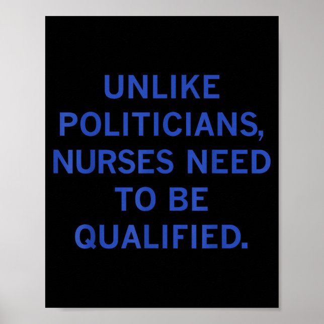 Unlike Liticians Nurses Funny Need To Be Qualified Poster (Framsidan)
