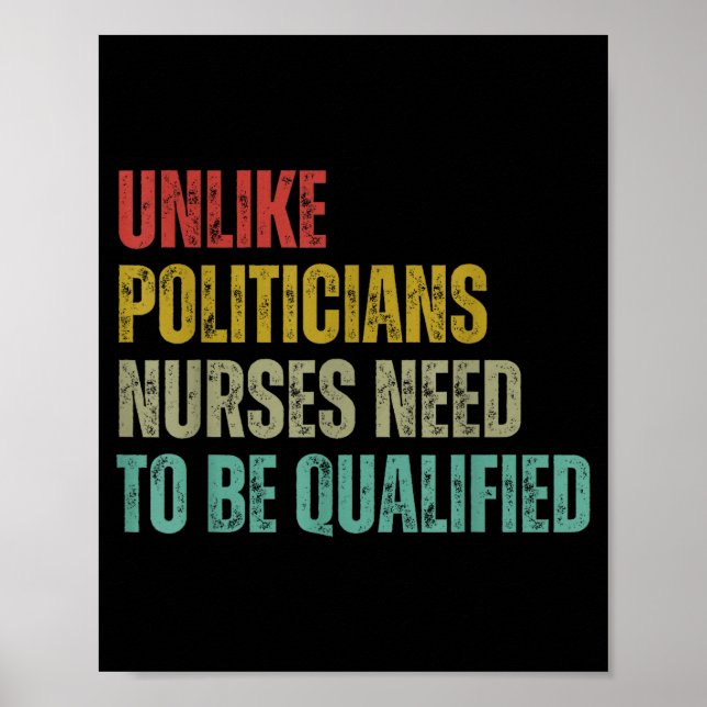 Unlike Liticians Nurses Need To Be Qualified Sarca Poster (Framsidan)