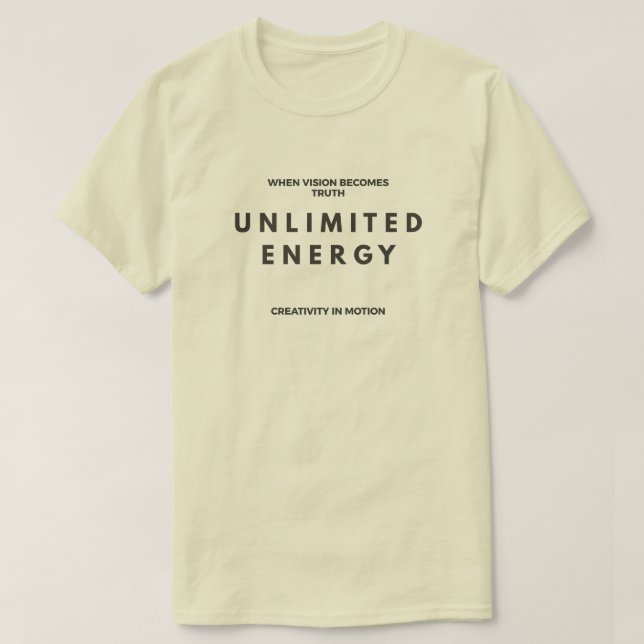 Unlimited Energy – Modern Minimalist T-Shirt (Design framsida)
