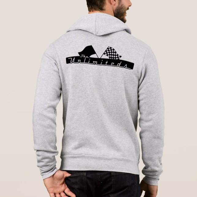 Unlimiteds zip hoodie crossed flags t shirt (Baksida)