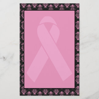 Unlined damastast rosa band brevpapper