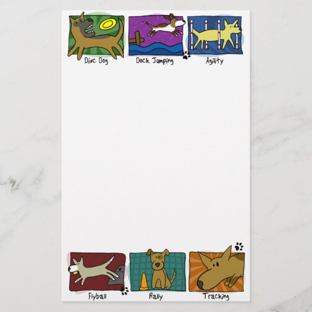 (Unlined) hundsportbrevpapper, Brevpapper (Framsida)