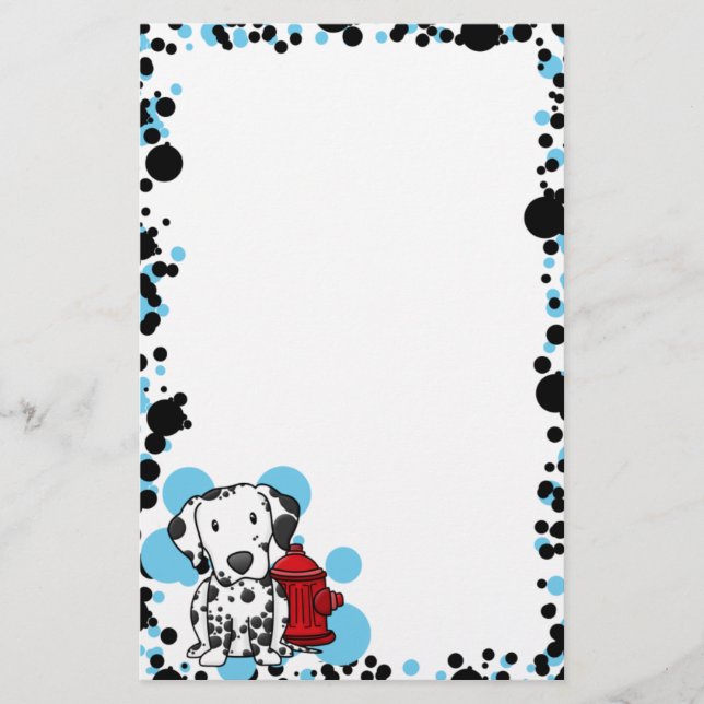 (Unlined) Kawaii Dalmatian brevpapper, Brevpapper (Framsida)