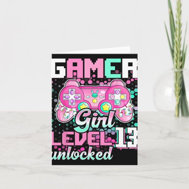 Unlock Video Game 13 på 13:e födelsedagen Gi Kort (Framsida)
