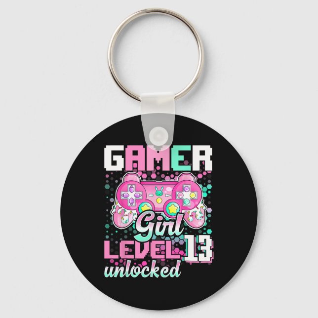 Unlock Video Game 13 på 13:e födelsedagen Gi Nyckelring (Framsida)