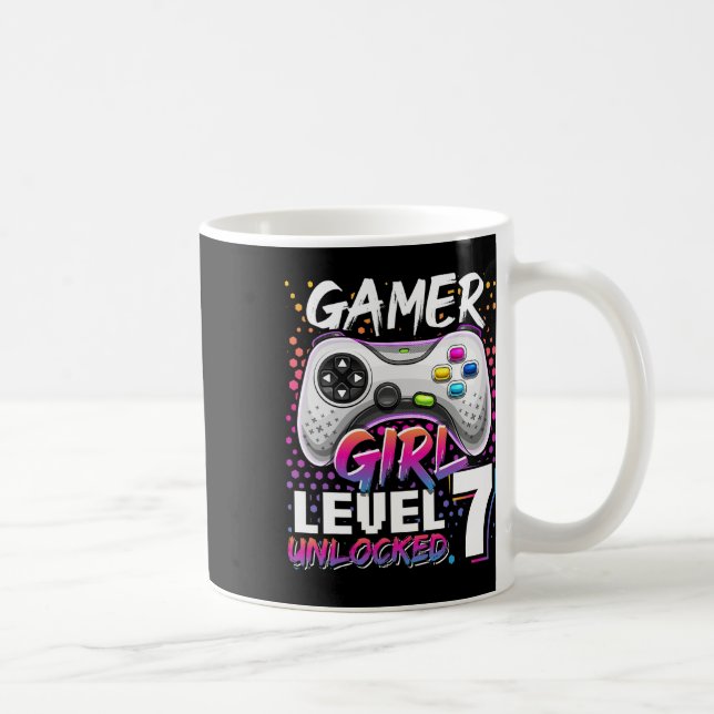 Unlock Video Game 7:e Birthday Gift på flicknivå 7 Kaffemugg (Höger)