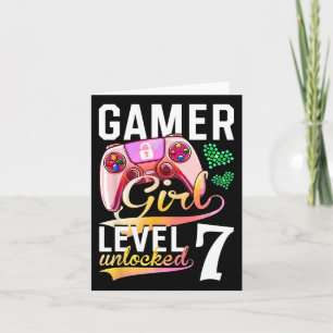 Unlock Video Game 7:e födelsedag på flicknivå 7 Kort