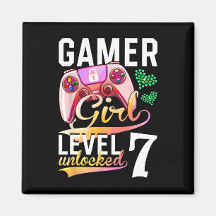 Unlock Video Game 7:e födelsedag på flicknivå 7 Magnet