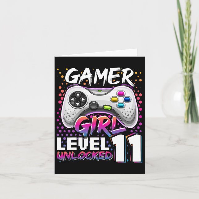 Unlock Video Game på 11:e födelsedagen Gi Kort (Framsida)