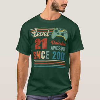 Unlocked Level 21 Birthday 21 Year Old Video Game T Shirt