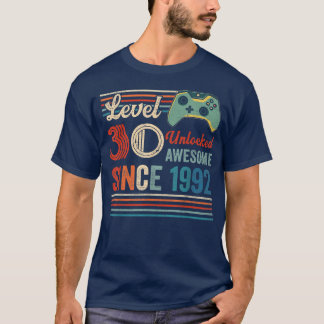Unlocked Level 30 Birthday 30 Year Old Video Game T Shirt