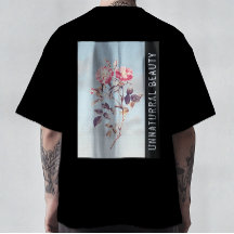 Unnatural Beauty Modern Vintage Rose Aesthetic T-S
