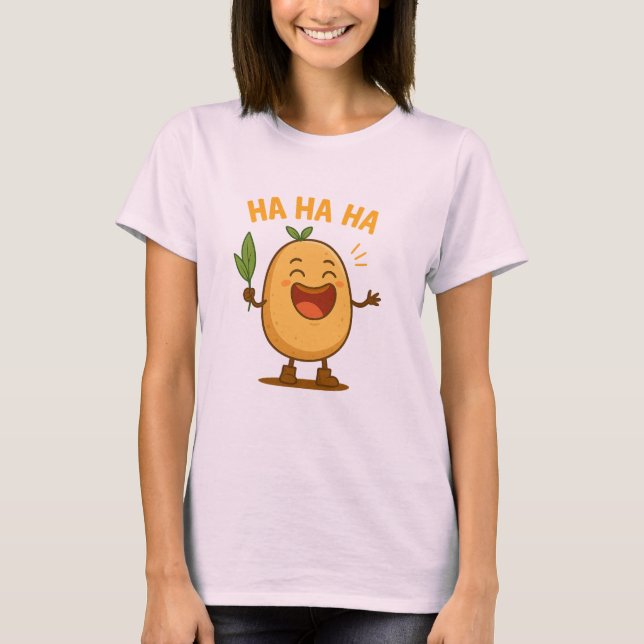 unny Laughing Potato Women’s T-Shirt (Framsida)