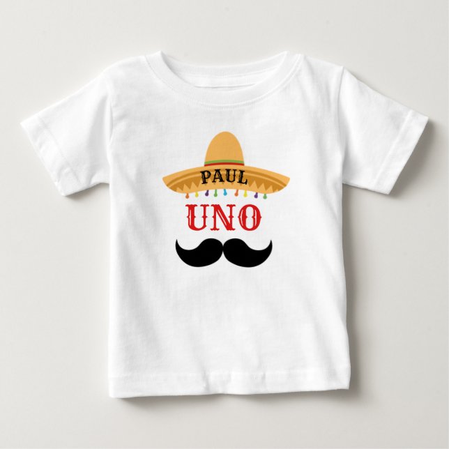 Uno-anpassningsbarfödelsedag T Shirt (Framsida)