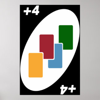 Uno Card-spelsruta fyra Poster