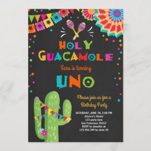 Uno Fiesta:s första födelsedag Cactus Party Inbjudningar