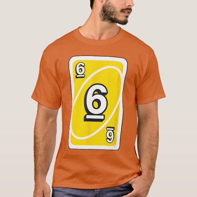 UNO Halloween Yellow 6 Card T Shirt (Framsida)