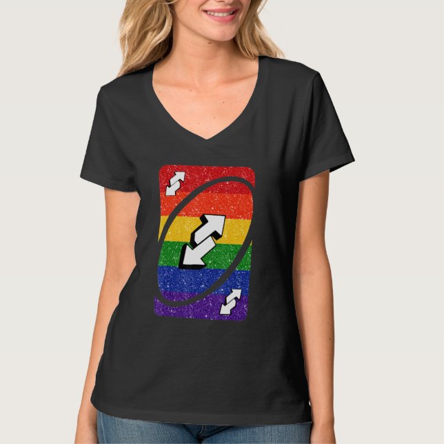 Uno-kort för gay pride t shirt (Framsida)