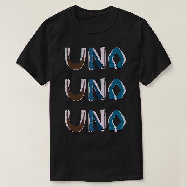 Uno Little Big inspiration-bokstäver T Shirt (Design framsida)