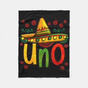 Uno Min första mexikanska födelsedag Cinco De Mayo Fleecefilt