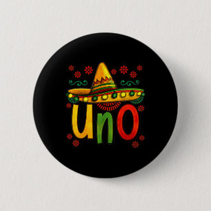 Uno Min första mexikanska födelsedag Cinco De Mayo Knapp