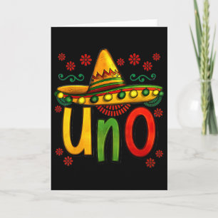 Uno Min Första Mexikanska Födelsedag Cinco De Mayo Kort