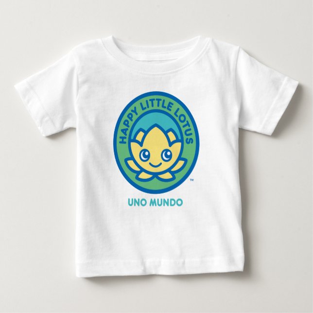UNO MUNDO Baby T-Shirt, Lycklig Little Lotus HLL_0 T Shirt (Framsida)