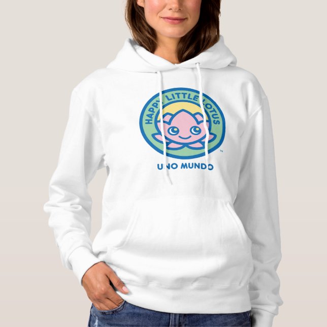UNO MUNDO Hoodie, Lycklig Little Lotus HLL_02 T Shirt (Framsida)