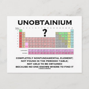 Unobtainium fullständigt Nonfundamental Inslag Vykort