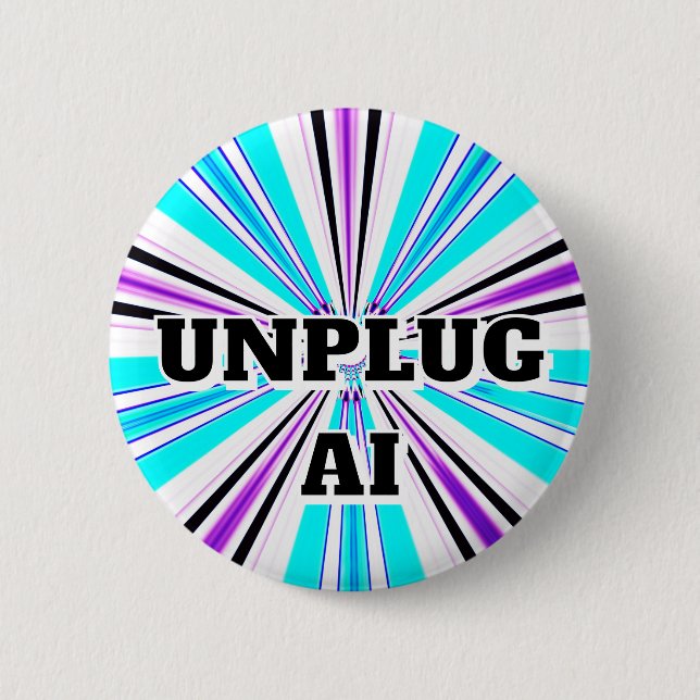 UNPLUG AI (du kan ändra ord) Knapp (Framsida)