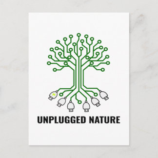 Unplugged Nature Circuit Tree USB Vykort