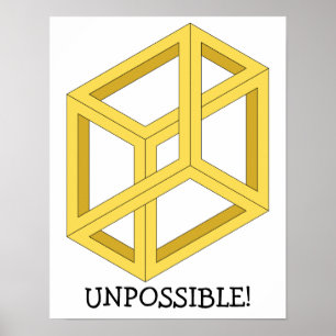 "Unpossible" optisk illusionaffisch Poster