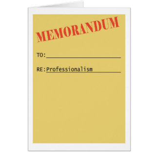 Unprofessional medarbetare hälsningskort