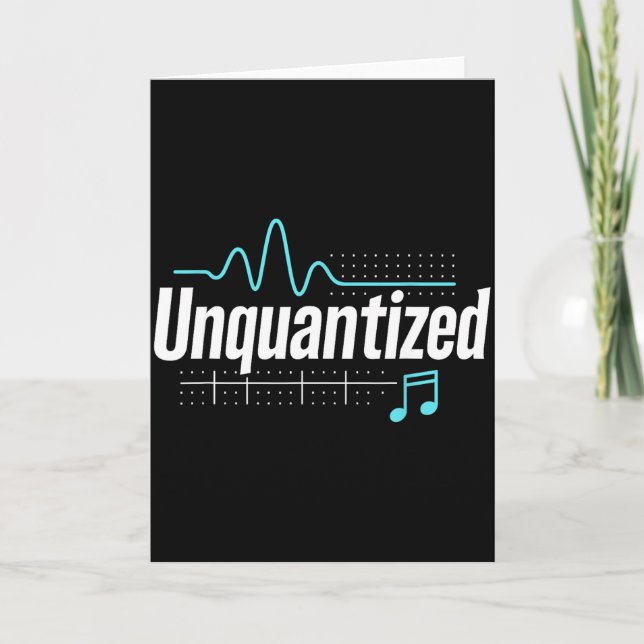 Unquantized Music Producer Musician Graphic  Kort (Framsida)