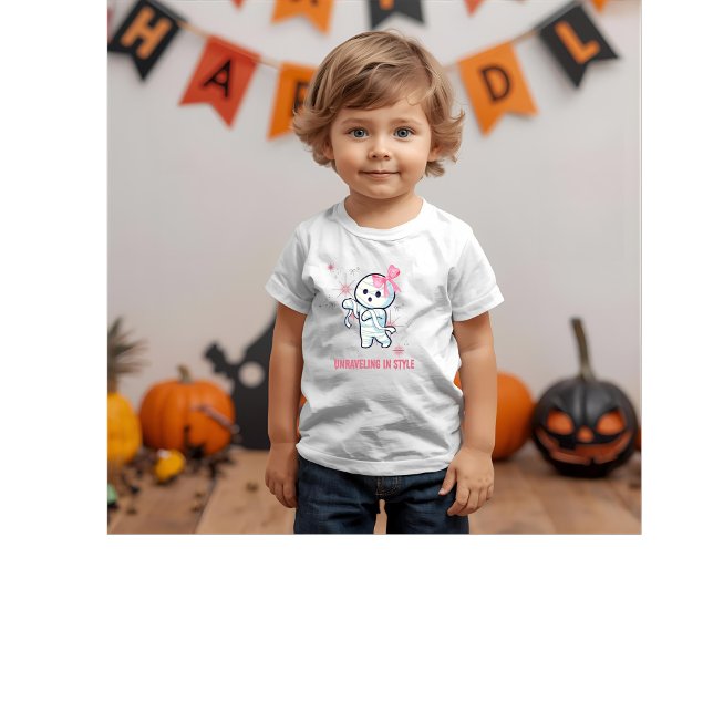 Unraveling i Stil | Funny Mummy Girls'Halloween T Shirt (Skapare uppladdad)