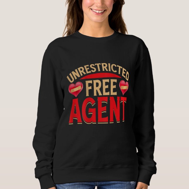Unrestricted Free Agent BACKPRINT  Divorce T Shirt (Framsida)