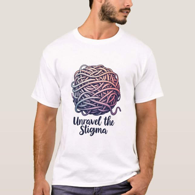 Unriva Stigma, ångestmedvetandehöjande design T Shirt (Framsida)