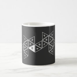 Unrolled D20 Kaffemugg