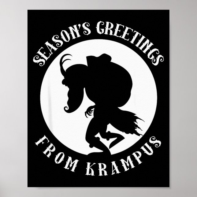 Unruly Greetings From Krampus Christmas Apparel Me Poster (Framsidan)