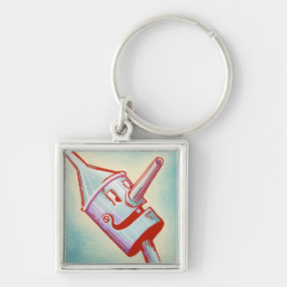 Uns Keychain - Tinskogsarbetare Fyrkantig Silverfärgad Nyckelring