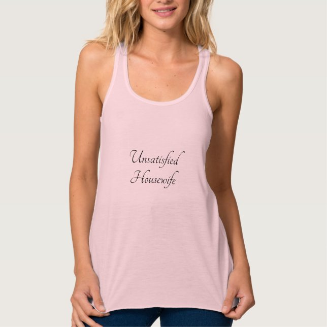 unsatisfied housewife linne med racerback  (Framsida)
