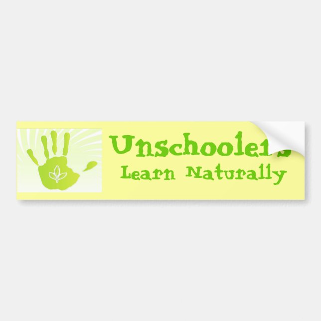 Unschoolers lärer naturligt bildekal (Framsidan)