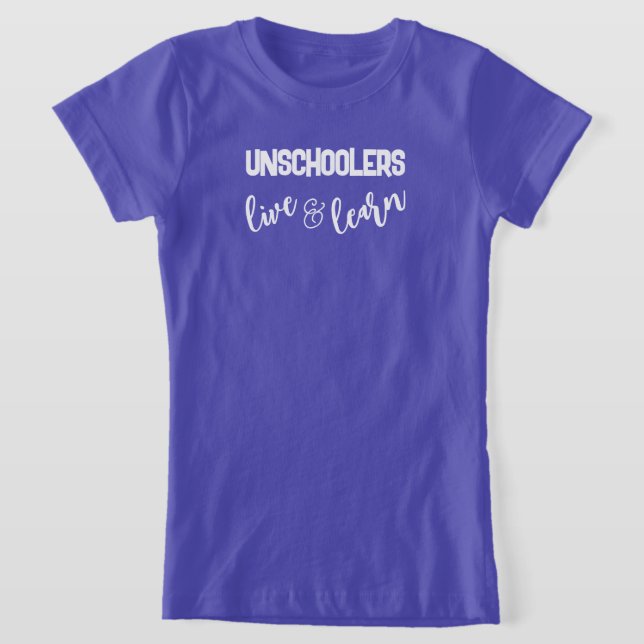 Unschoolers Live & Lär Barn T-Shirt (Laydown)