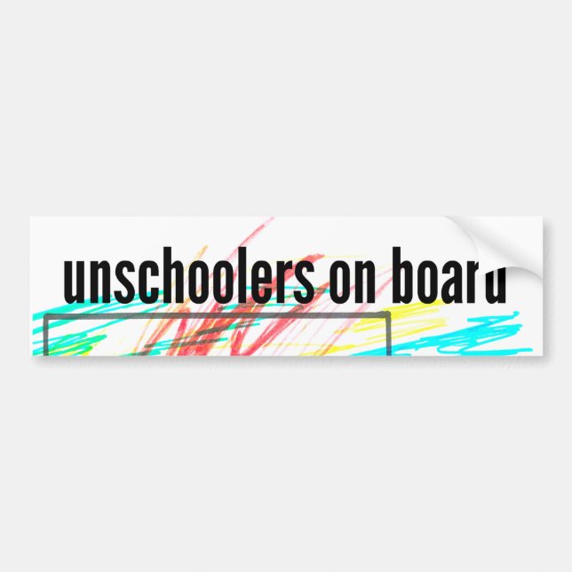 Unschoolers ombord bildekal (Framsidan)