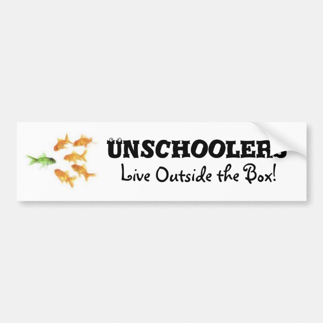 Unschoolers uppehälle utanför boxas bildekal (Framsidan)