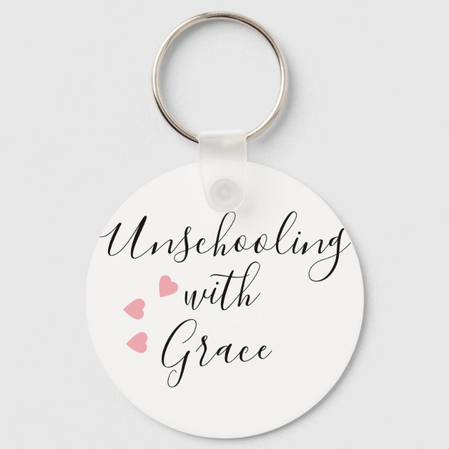 Unschooling-Mamma Grace Hearts Nyckelring (Framsida)
